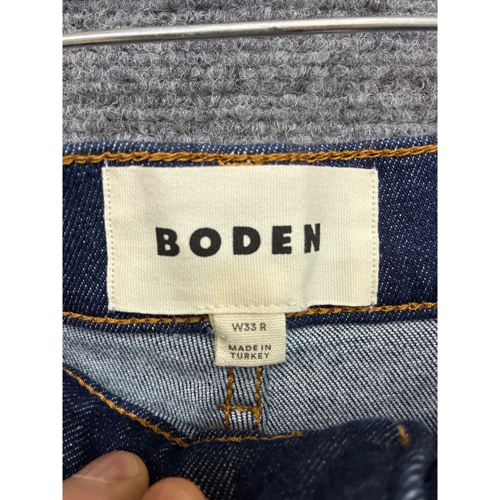 Boden High Rise Cropped Wide Leg Jeans Dark Indigo Denim plus size W33 R NEW